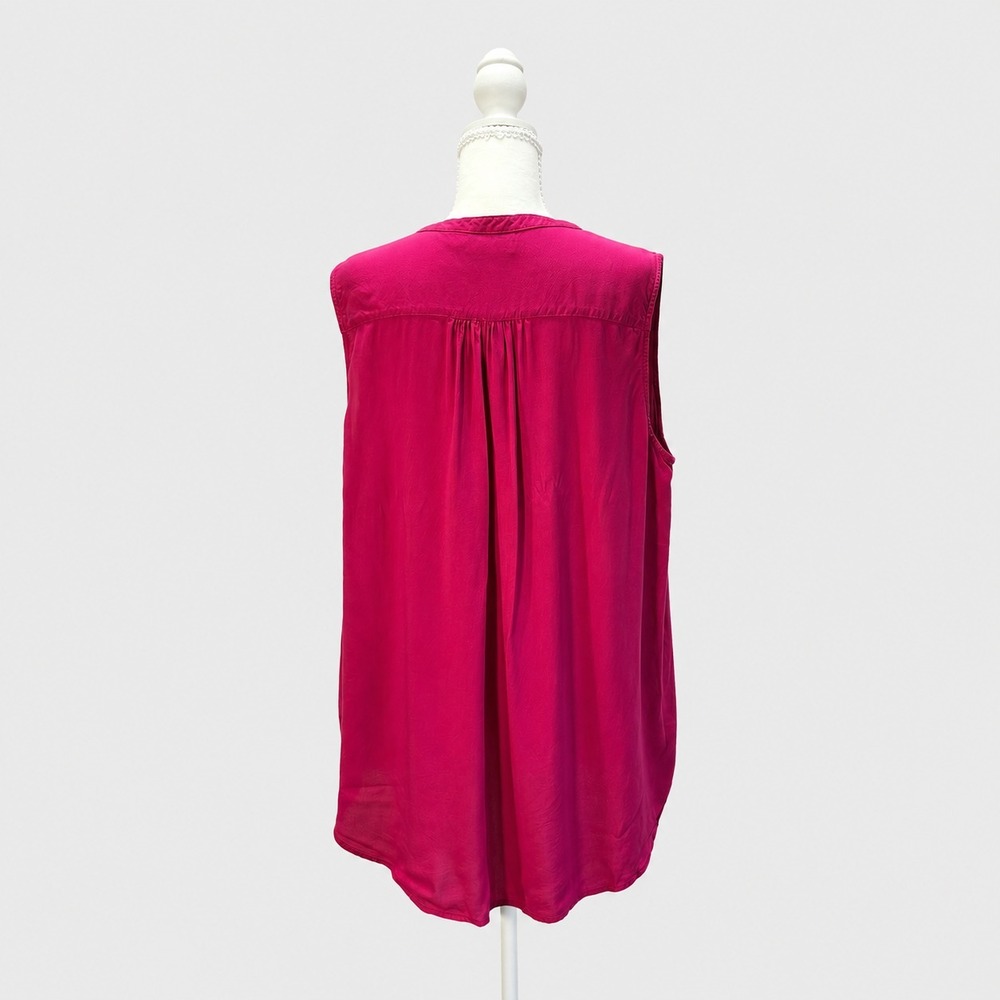 Great Northwest Indigo Womens 2X Pink Rayon Tank Blouse Casual Summer Top Plus - Picture 2 of 8